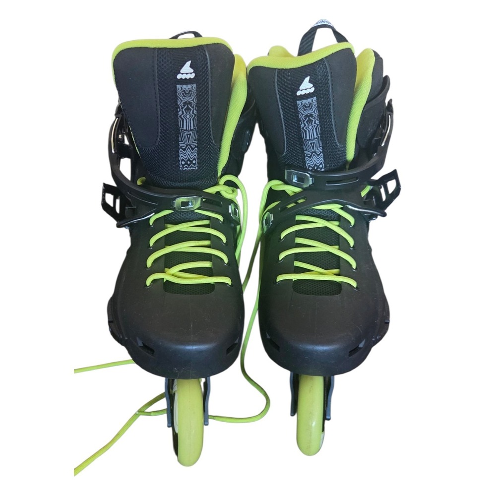 Rollerblade Lightning Urban Freeskate Inline Skates Black/Green Size 10/10.5 US